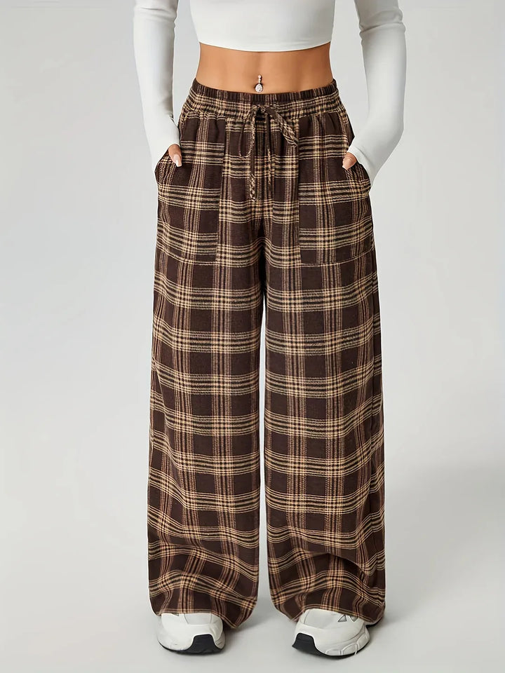 Women's Plaid Wide-Leg Pants 1.webp