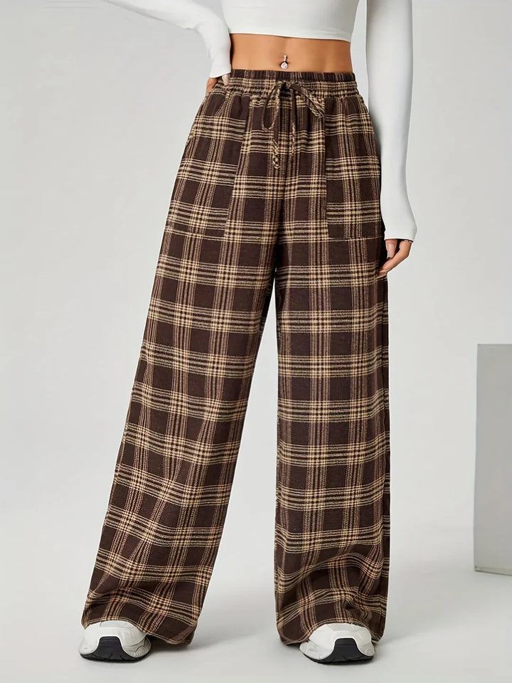 Women's Plaid Wide-Leg Pants 2.webp