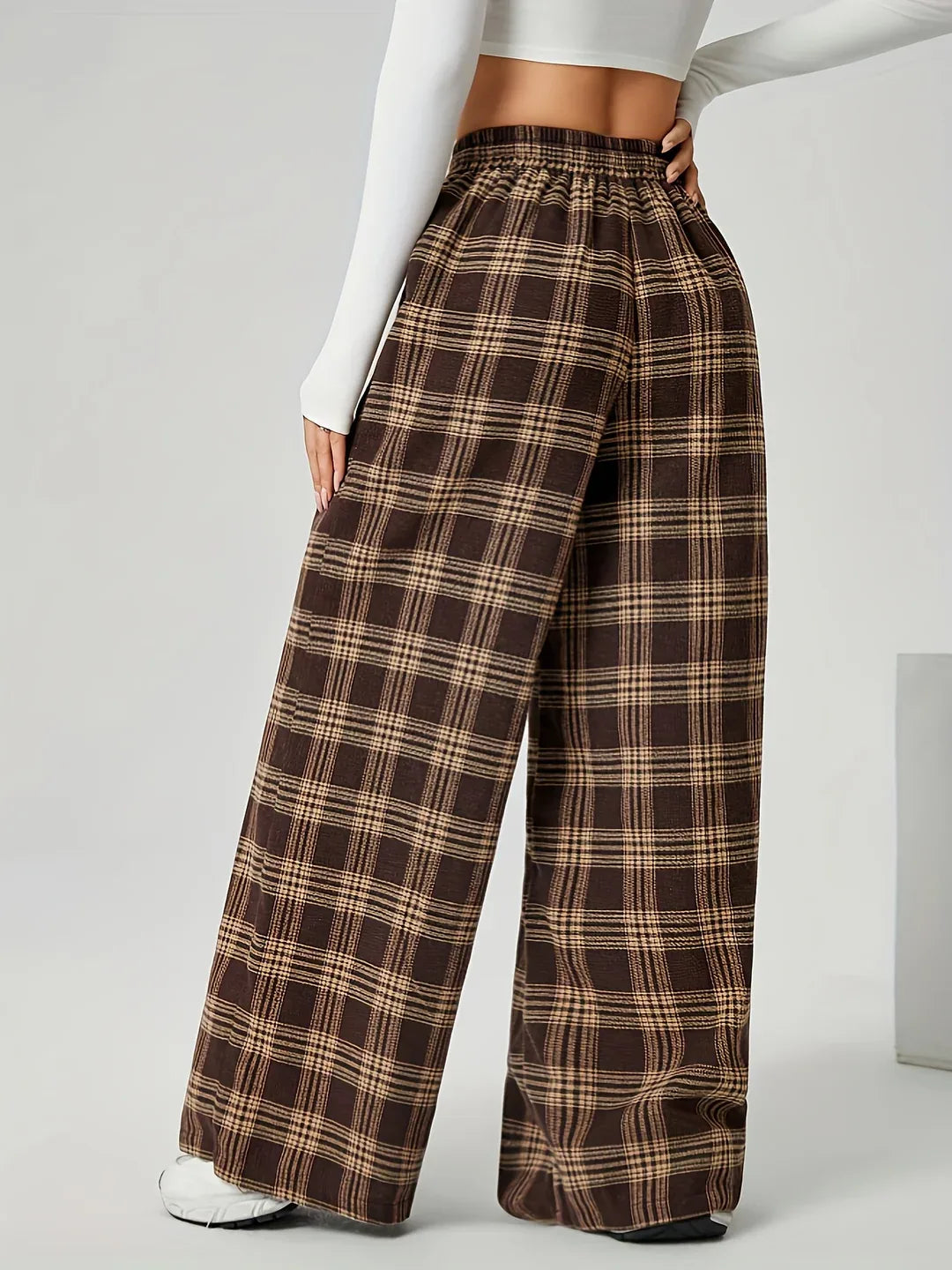 Women's Plaid Wide-Leg Pants 3.webp