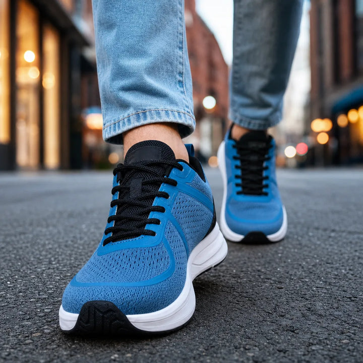 Men's Blue Eastwood Wide-Fit Running Sneakers