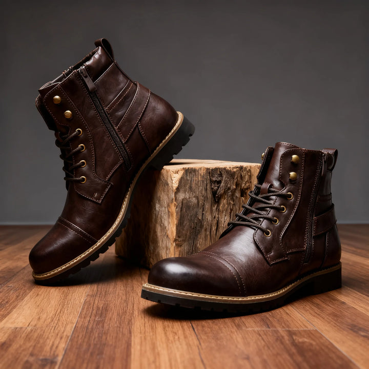 Rafferty | Mens Fall Hiking Sustainable Boots - Color:Dark Brown;Size:38