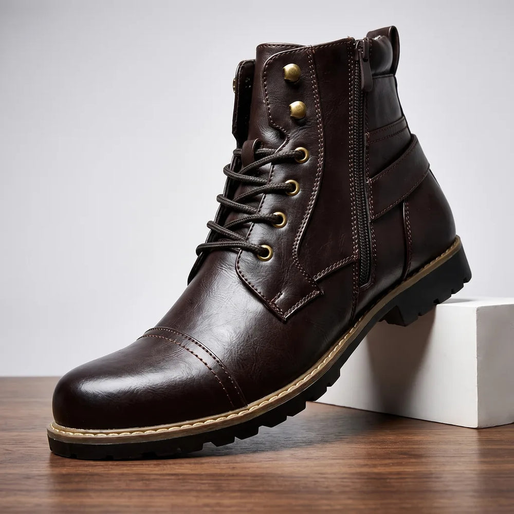Men's Brown Tierney Mid-Cut Biker Boots