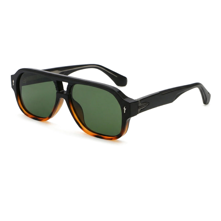 Ravelle Aviator Shades - Color:Black/Tortoise