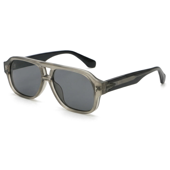 Ravelle Aviator Shades - Color:Matte Gray/Gray