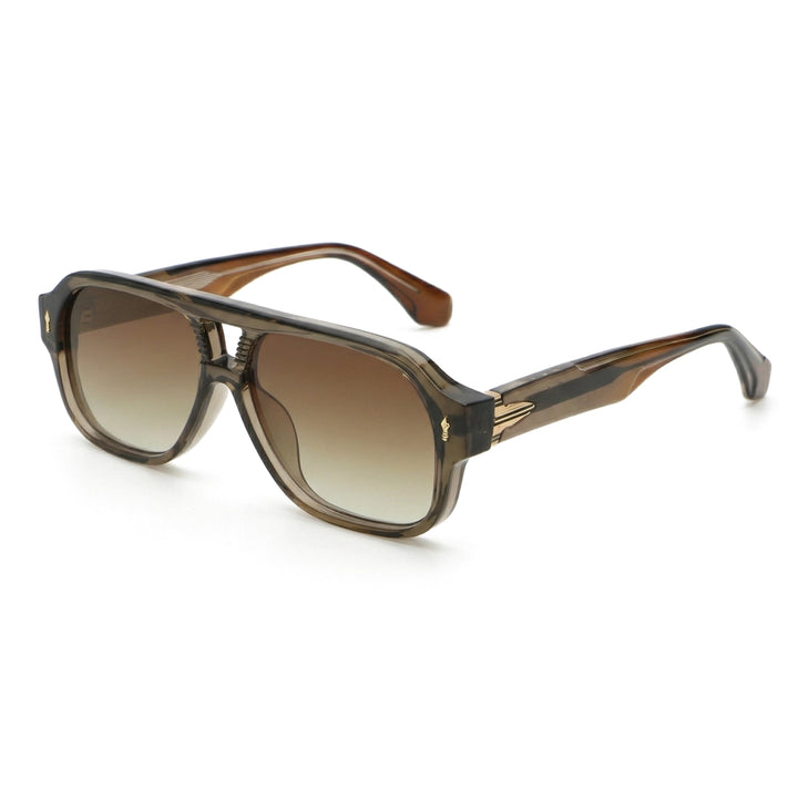 Ravelle Aviator Shades - Color:Transparent Brown/Brown