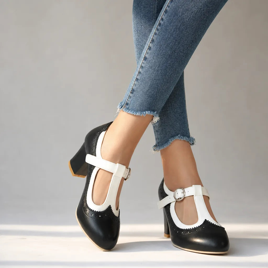 Rayburn | Women's Orthopedic Mary Jane Heels - Color:Black;Size:35