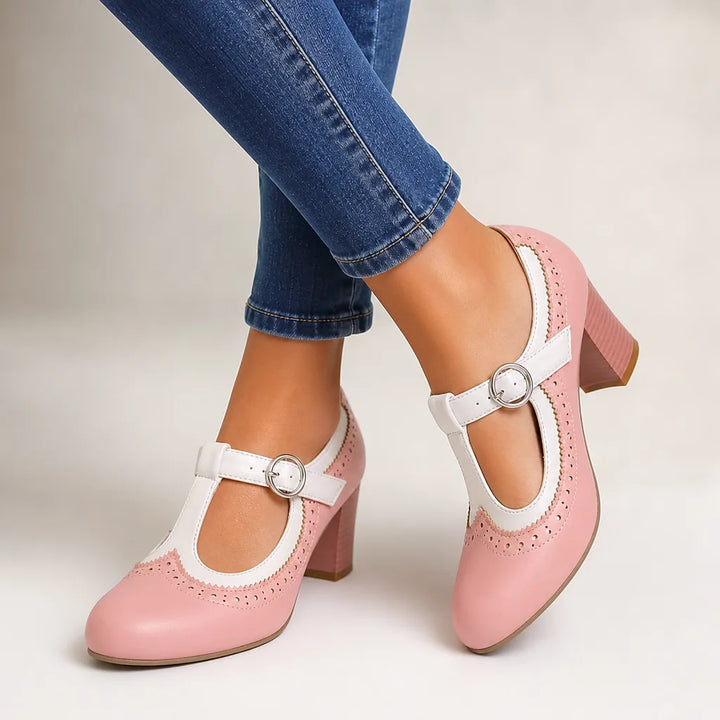 Rayburn | Women's Orthopedic Mary Jane Heels - Color:Pink;Size:35
