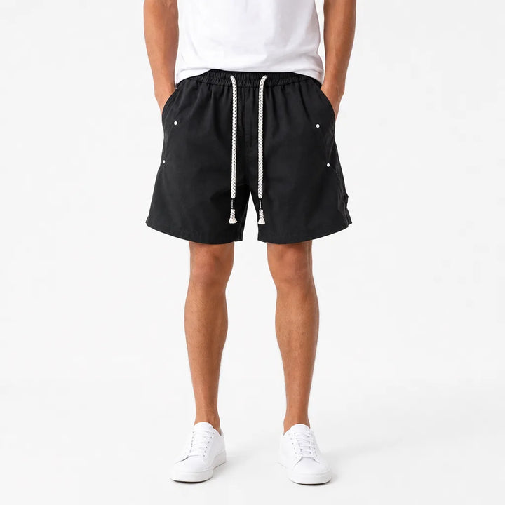 Men's Black Thea Studded Cargo Shorts