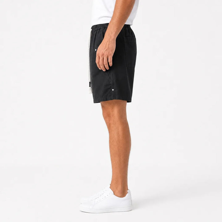 Men's Black Thea Studded Cargo Shorts