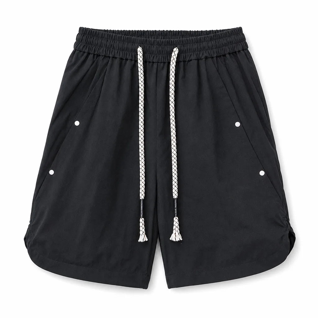 Raymond Studded Cargo Shorts - Color:Black;Size:M