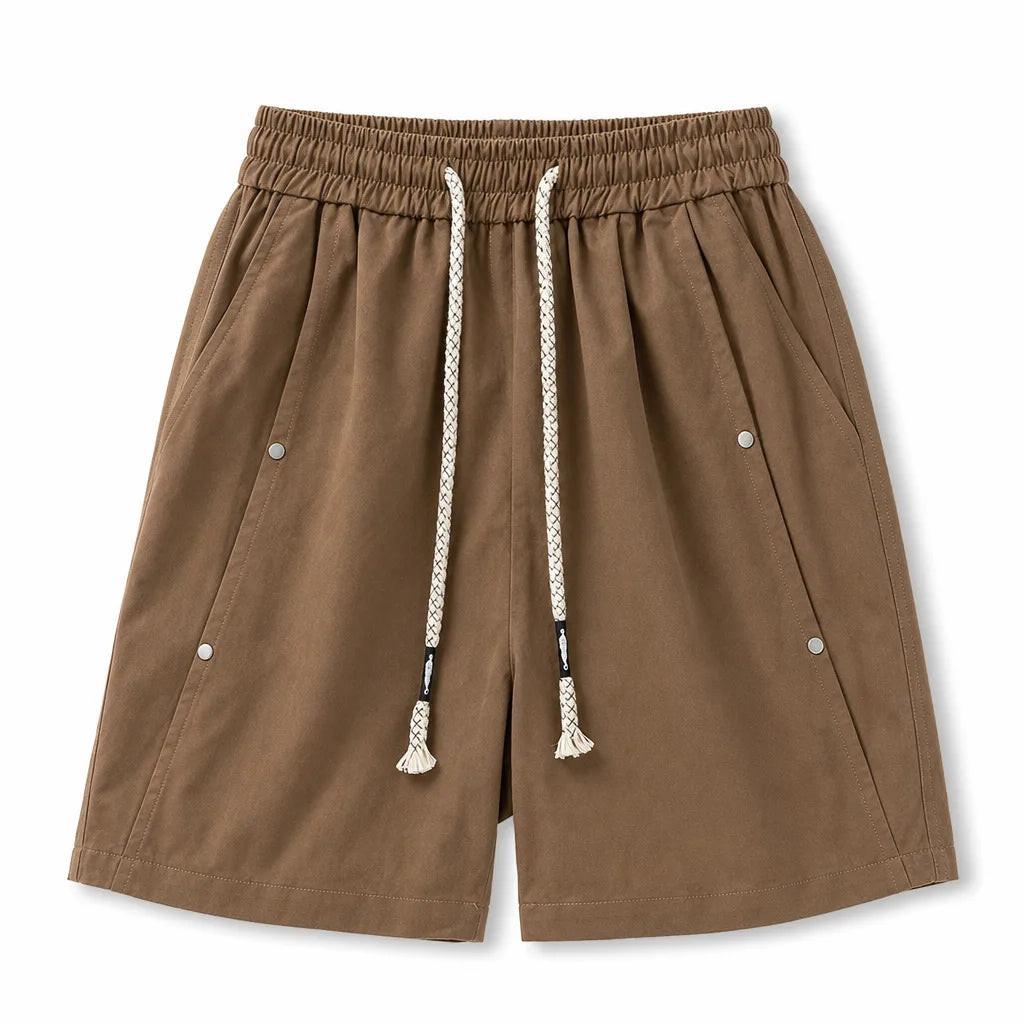 Raymond Studded Cargo Shorts - Color:Brown;Size:M