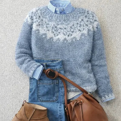 Rebecca | Women's Knit Sweater - Size:XXS;Color:Blue