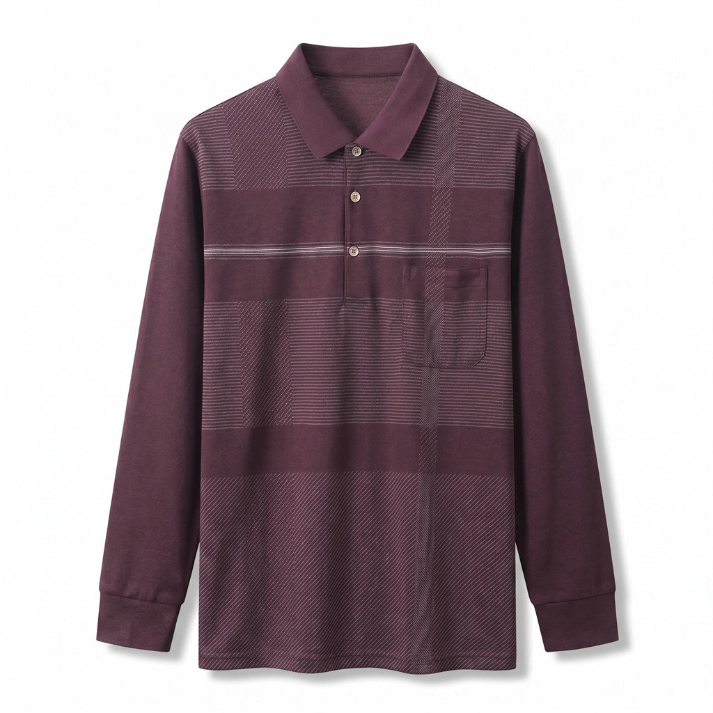 Elliot Striped Polo - Color:Red;Size:S
