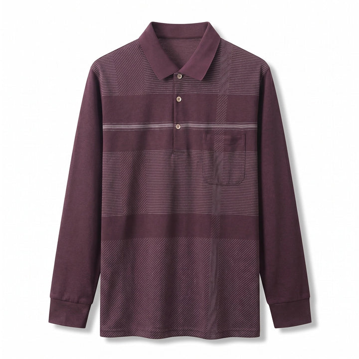 Elliot Striped Polo - Color:Red;Size:S