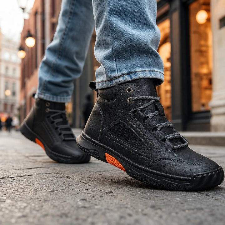 Men's Black Foley Lace-Up Ankle Boots
