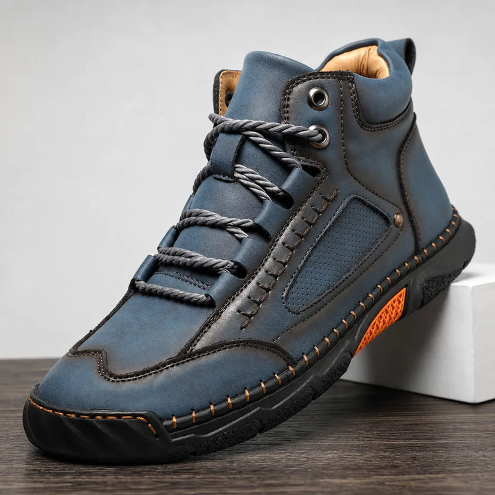 Men's Blue Foley Lace-Up Ankle Boots