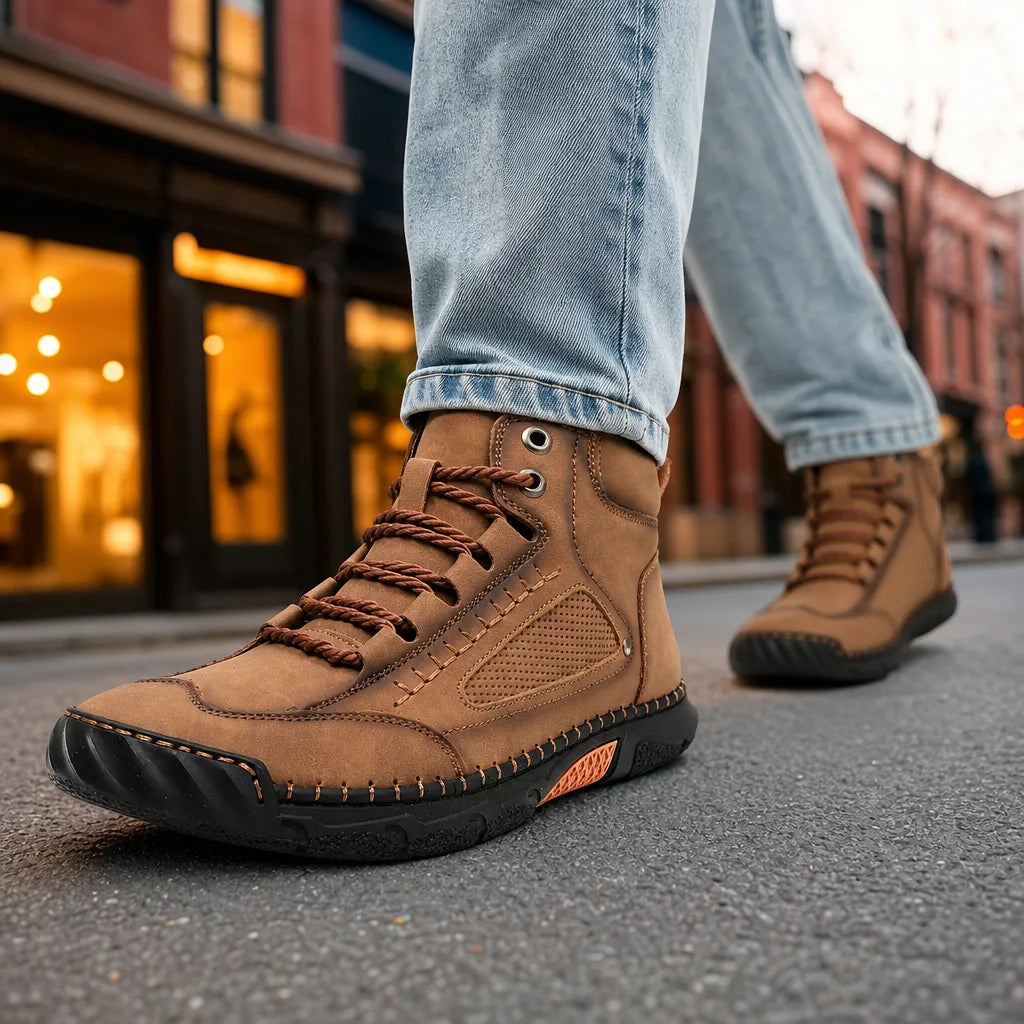 Men's Brown Foley Lace-Up Ankle Boots