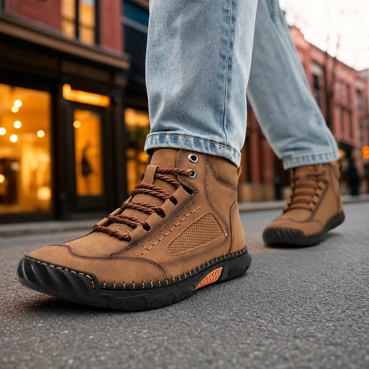 Men's Brown Foley Lace-Up Ankle Boots