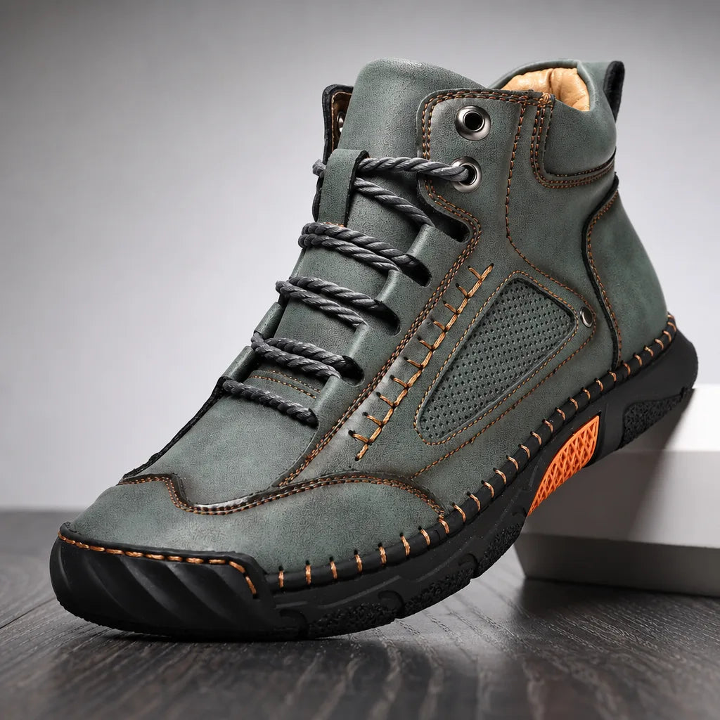 Men's Green Foley Lace-Up Ankle Boots