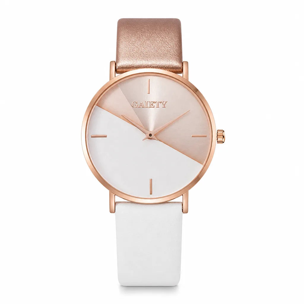 Reece Minimal Quartz Watch - Color:White