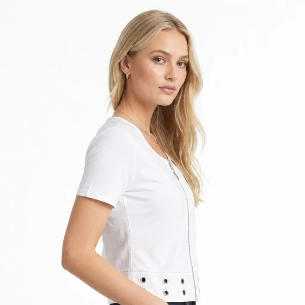 Women's Houston Cropped Zip Top