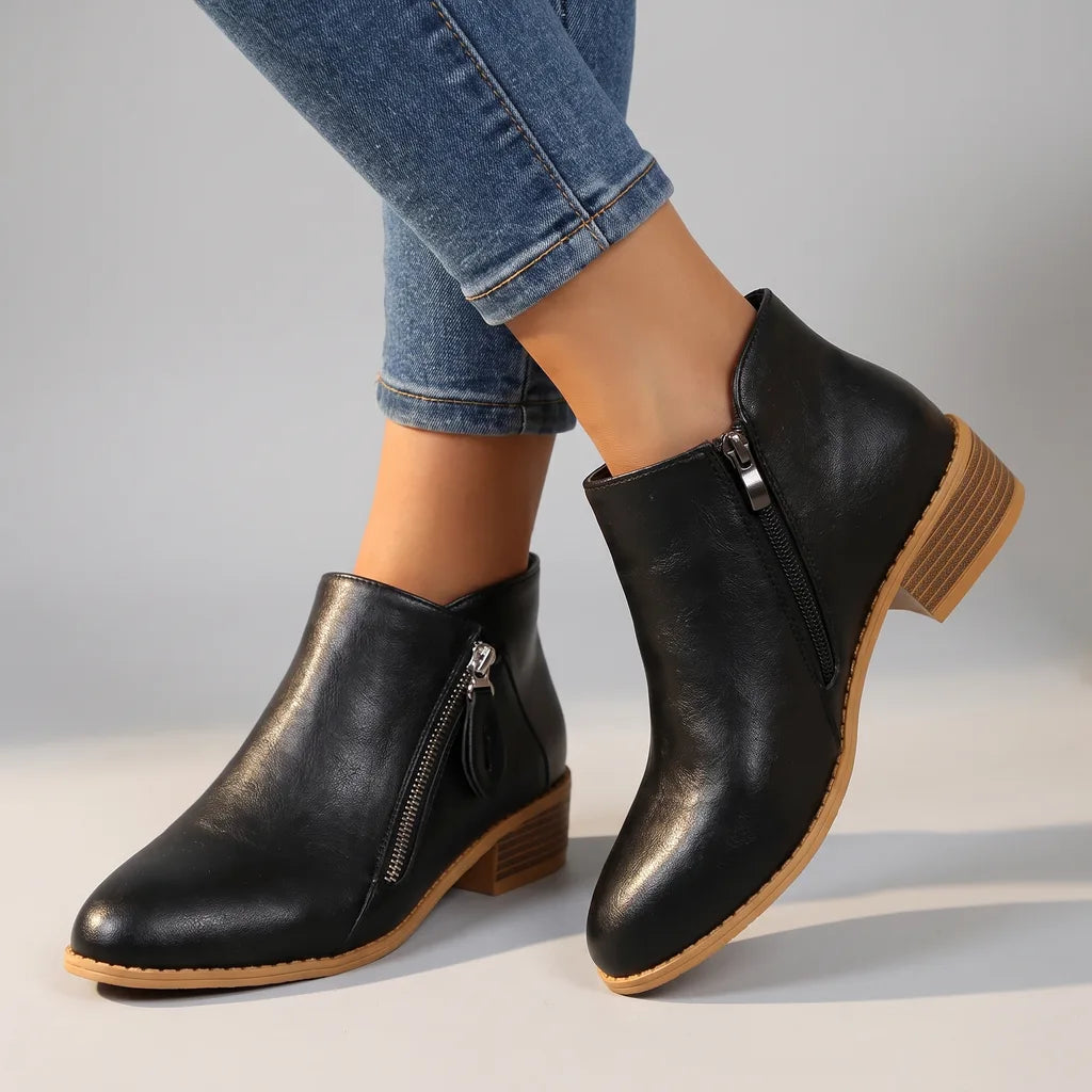 Remi | Women's Fall Ankle Boots - Color:Black;Size:36