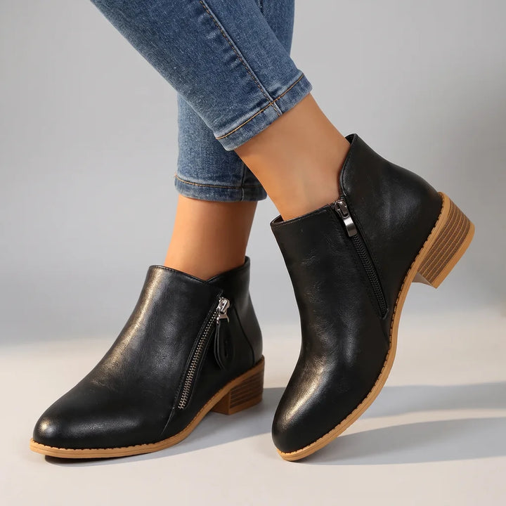 Remi | Women's Fall Ankle Boots - Color:Black;Size:36