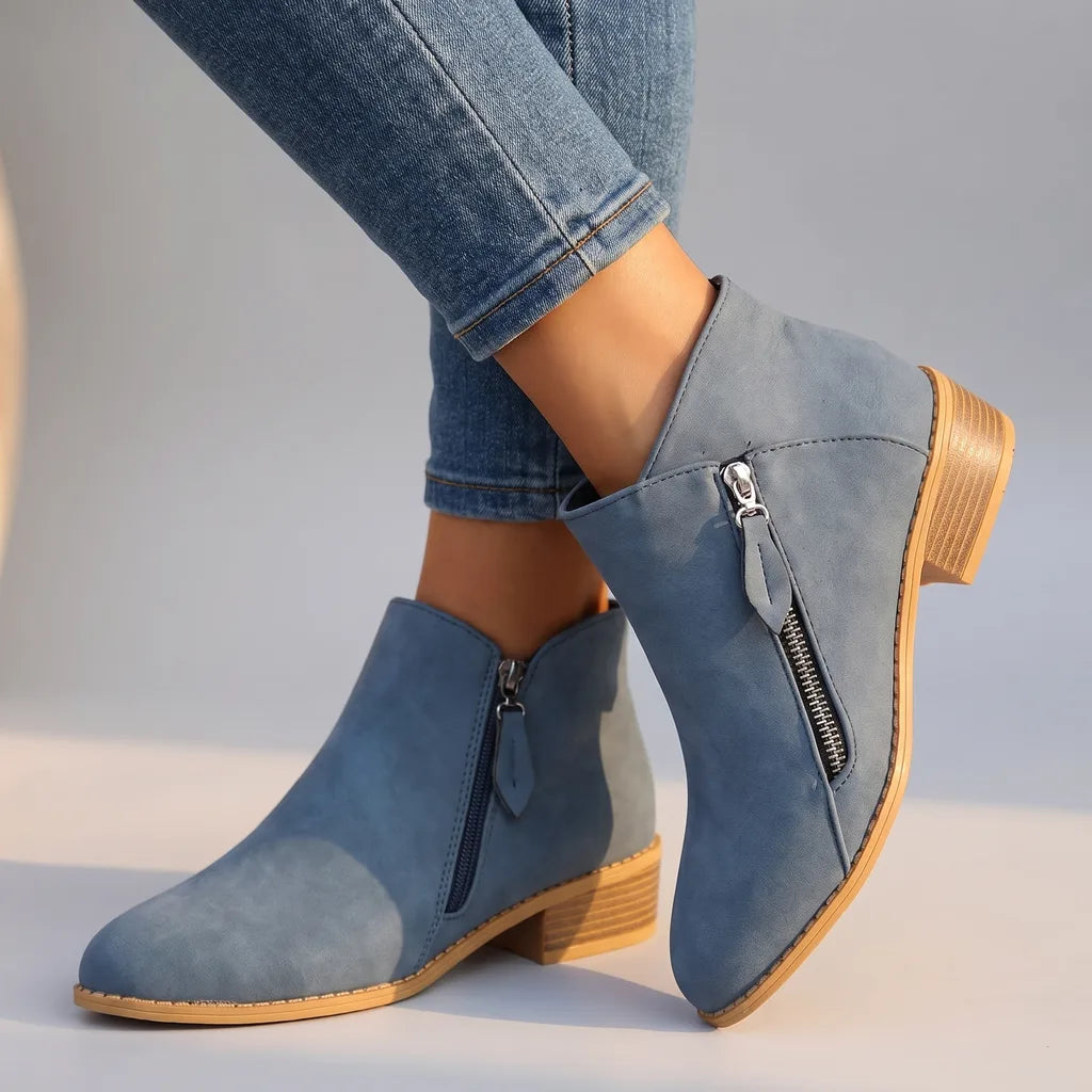 Remi | Women's Fall Ankle Boots - Color:Blue;Size:36