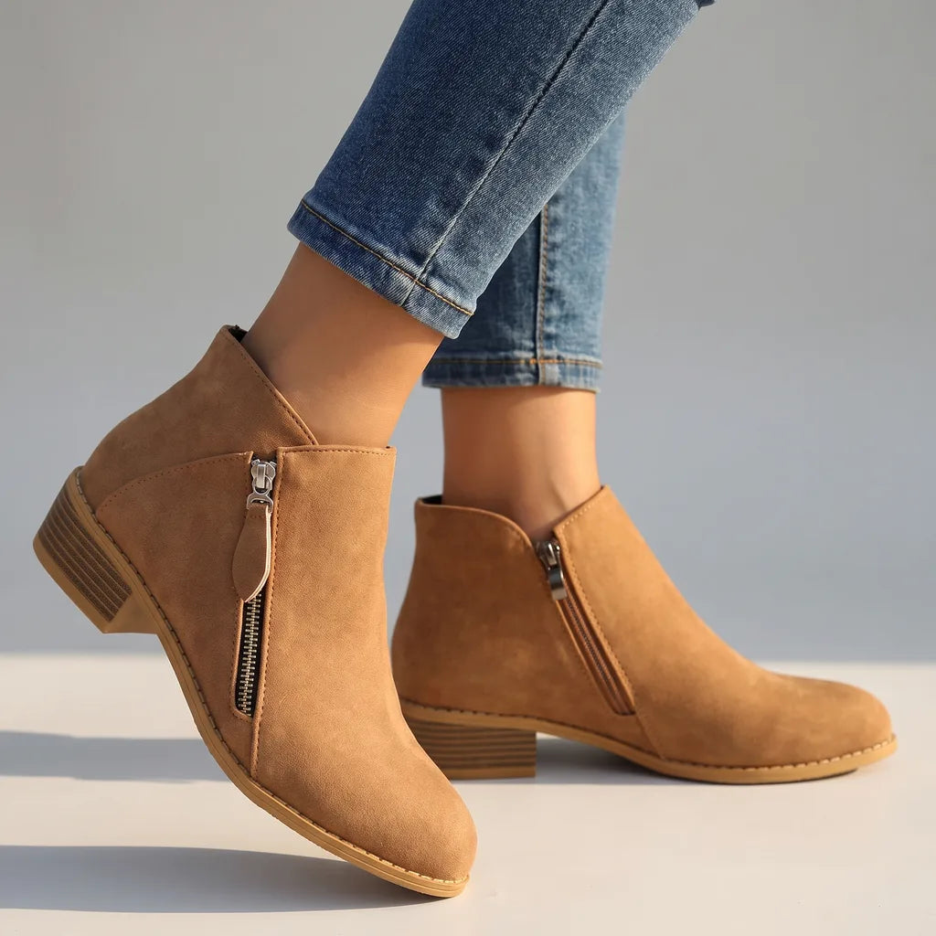 Remi | Women's Fall Ankle Boots - Color:Brown;Size:36