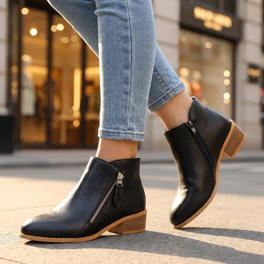 Women's Black Remi Pointed Ankle Boots