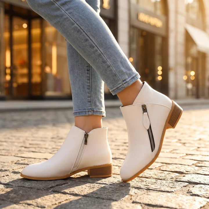 Women's White Remi Pointed Ankle Boots