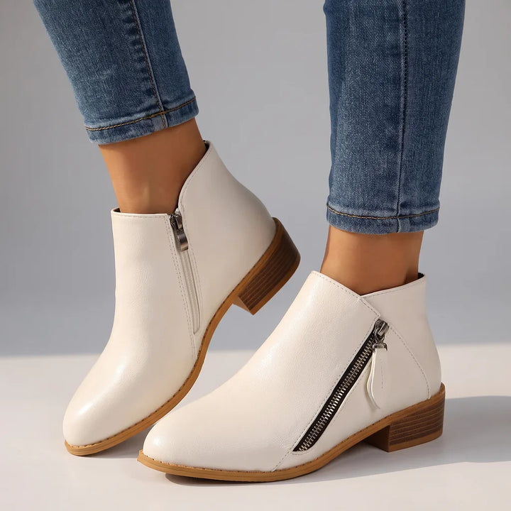 Remi | Women's Fall Ankle Boots - Color:White;Size:36