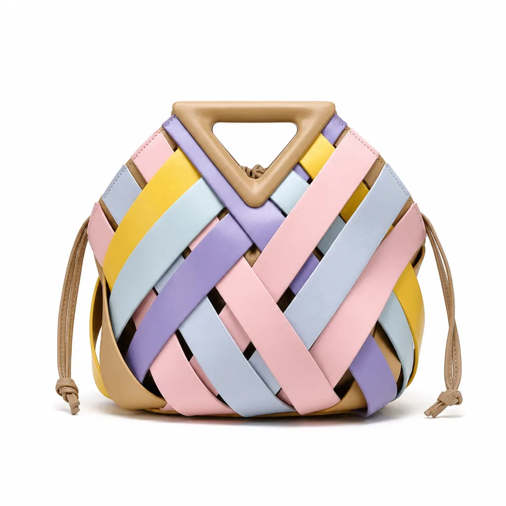 Remi Woven Tote Bag - Color:Multicolor
