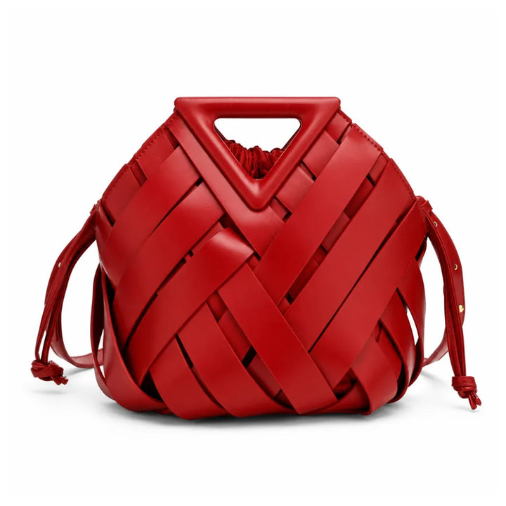 Remi Woven Tote Bag - Color:Red
