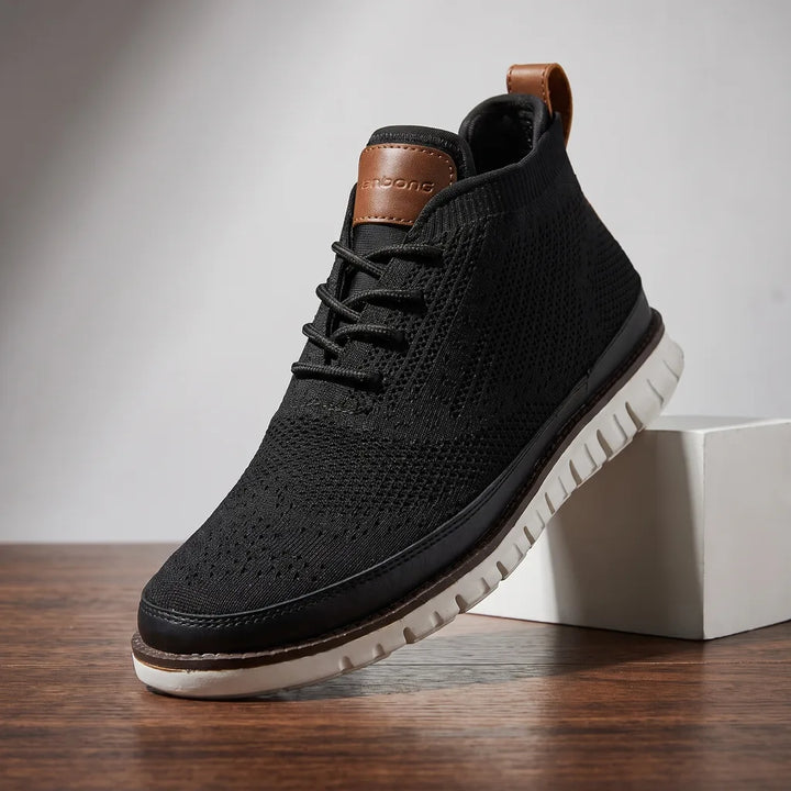 Men's Black Posy Lightweight Mesh Trainers