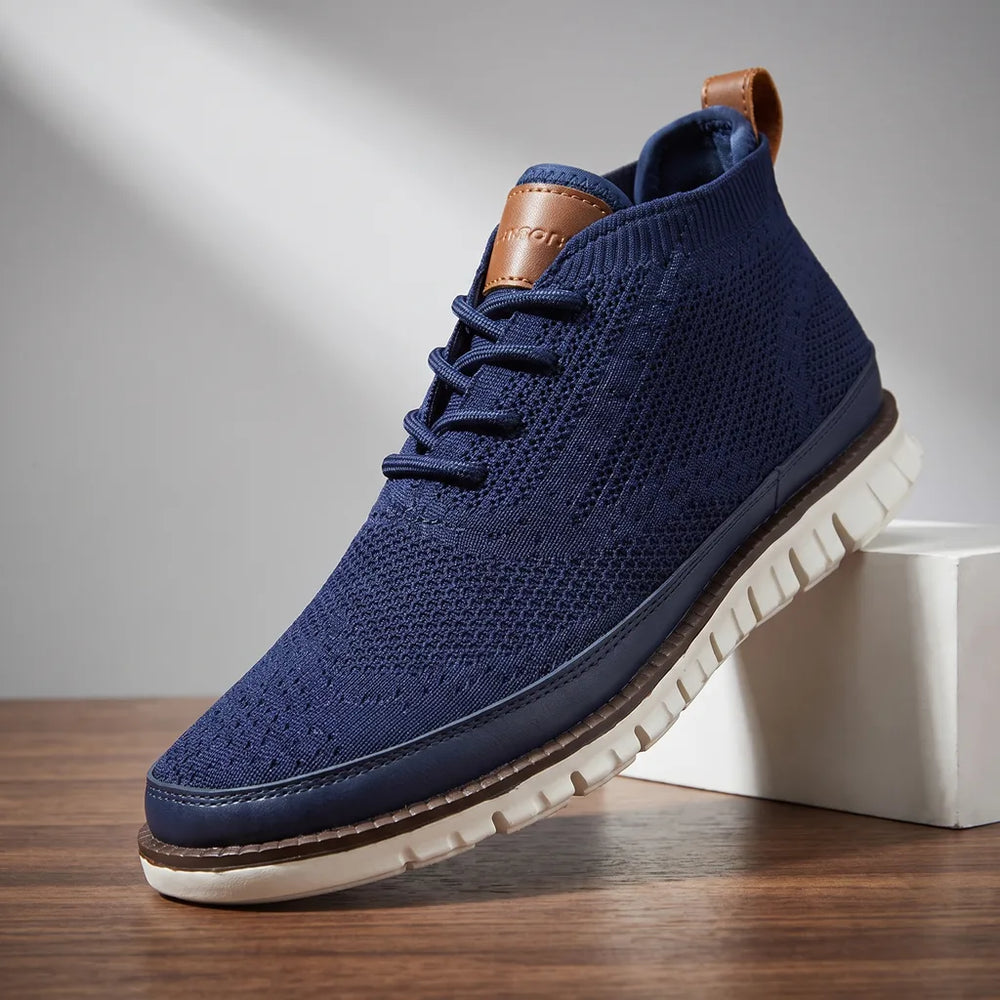 Men's Blue Posy Lightweight Mesh Trainers
