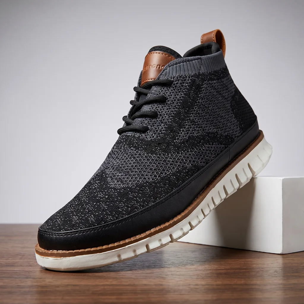 Men's Gray Posy Lightweight Mesh Trainers