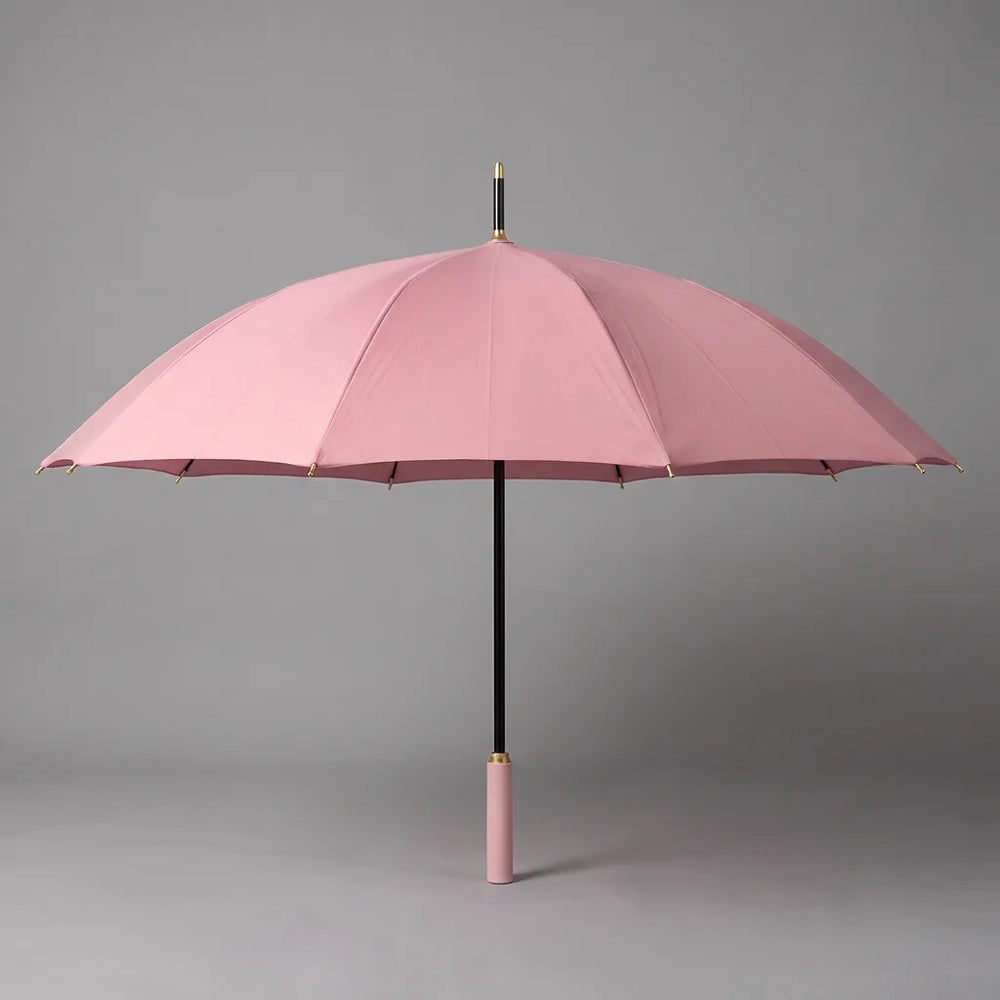 Men's 24-Rib Auto (Blush Pink) Fiber Ribs Renshaw 24-Rib Stick Umbrella