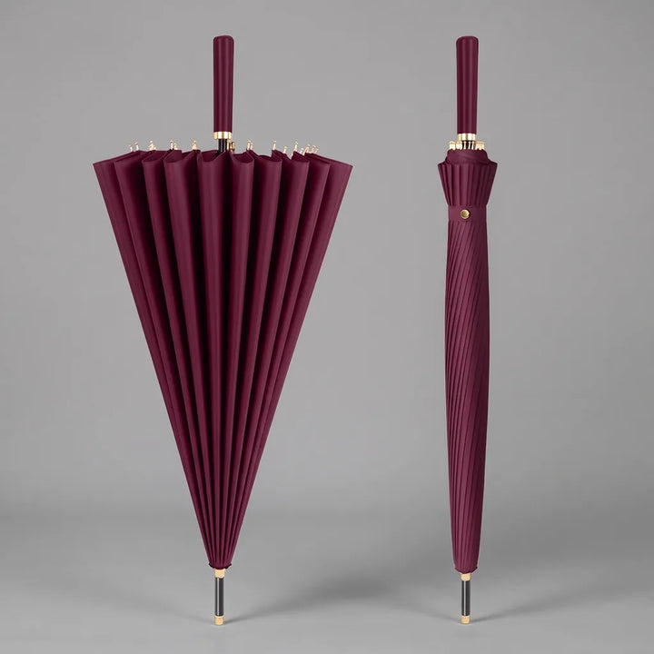 Renshaw | Large Outdoor Umbrella - Color:Burgundy