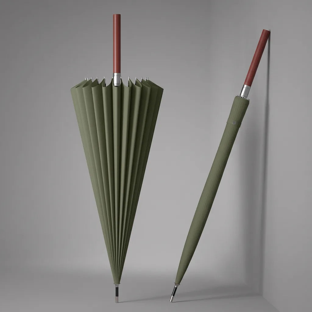 Rhett | Long Handle Outdoor Umbrella - Color:Green