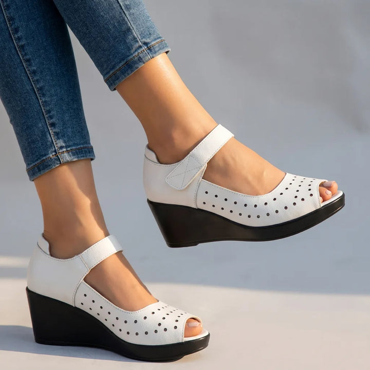 Rhina Open-Toe Sandals - Color:White;Size:35