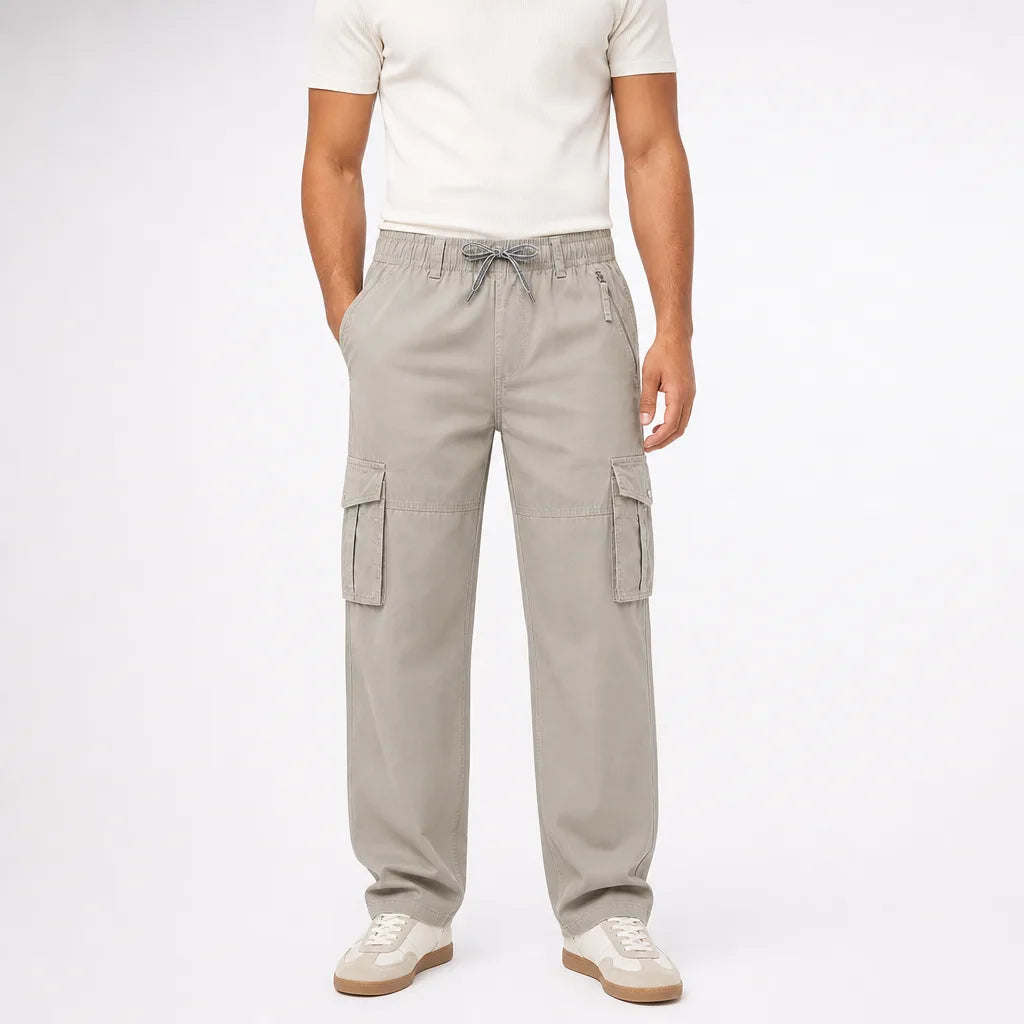 Men's Beige Rhodes Cotton Utility Pants