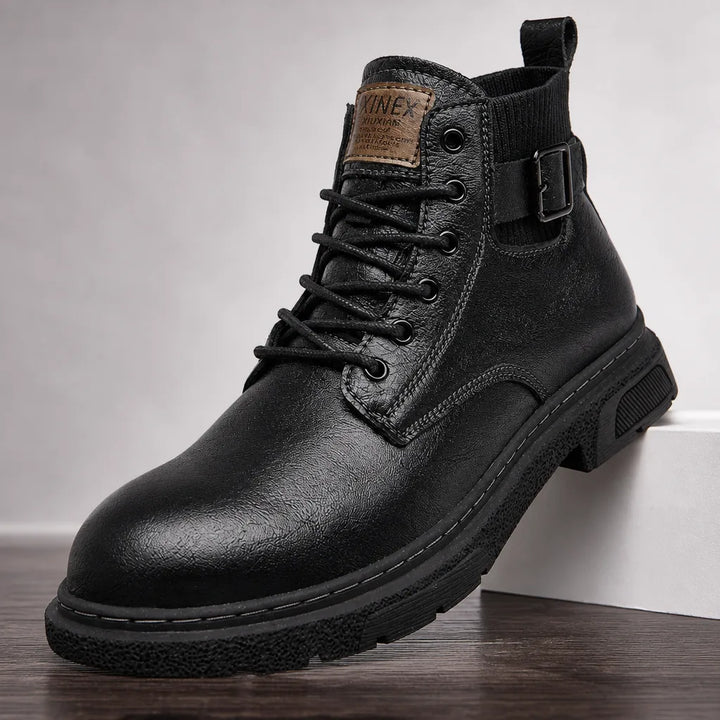 Men's Black Shackleton Leather Chelsea Boots