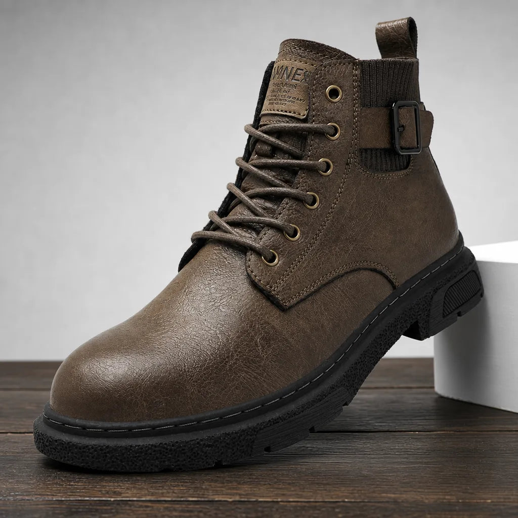 Men's Beige Shackleton Leather Chelsea Boots