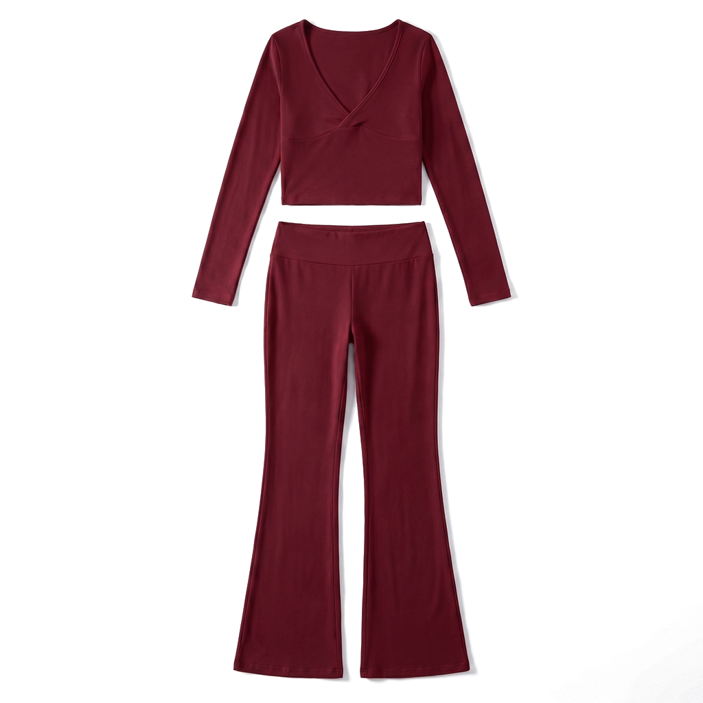 Riley Track Set - Color:Wine Red;Size:XXS