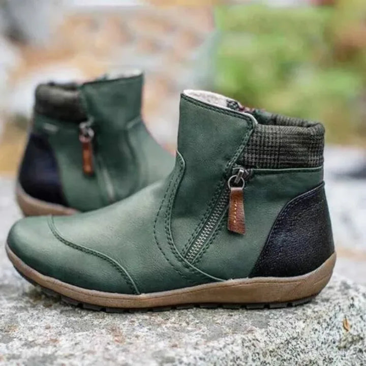 Riley | Women's Fall Orthopedic Boots - Color:Green;Size:36