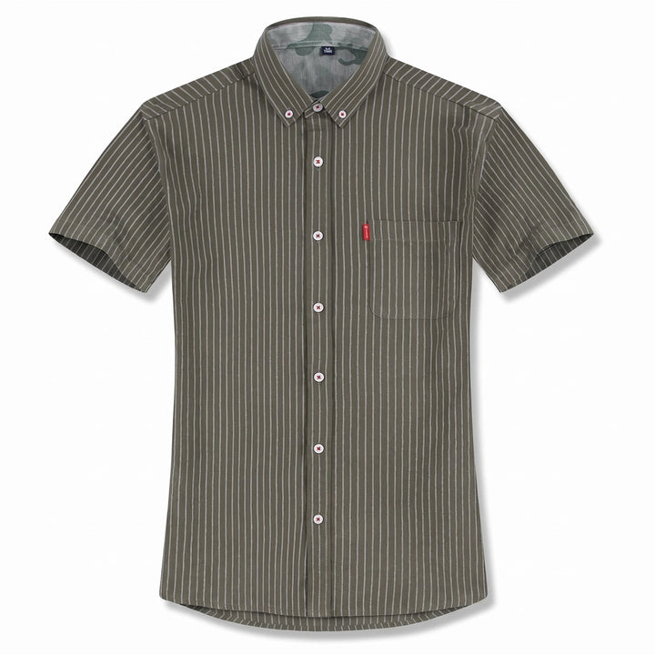 Rio Button-Up Shirt - Color:Green Stripe;Size:38/S