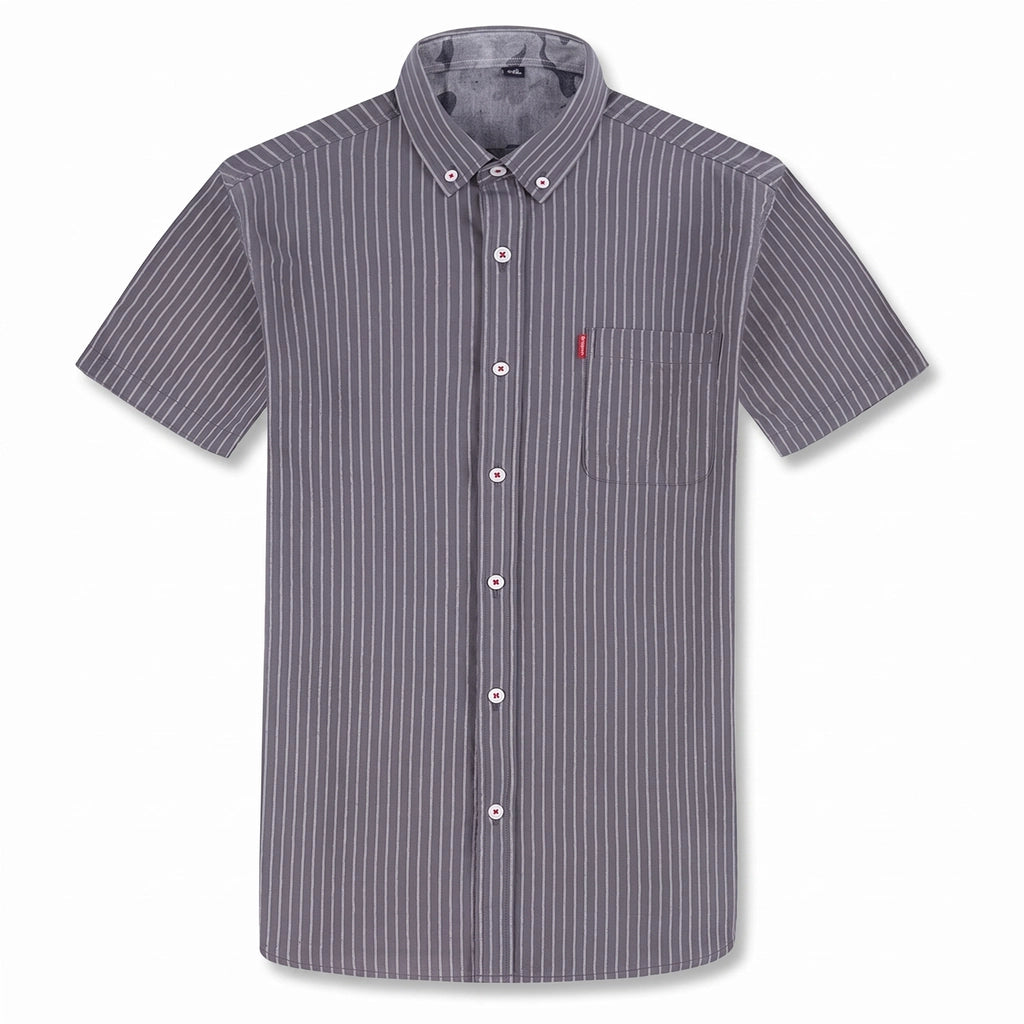 Rio Button-Up Shirt - Color:Grey Stripe;Size:38/S