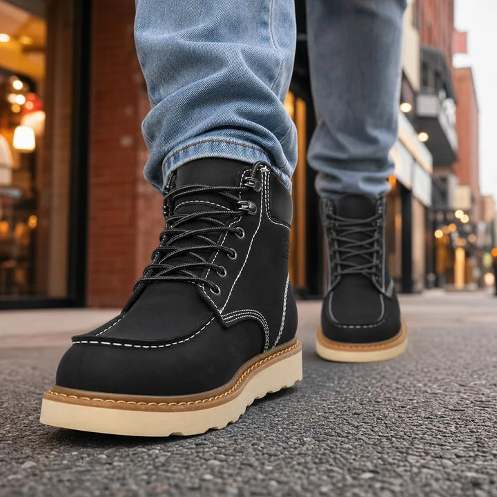 Men's Black Alcott Lace Up Work Boots