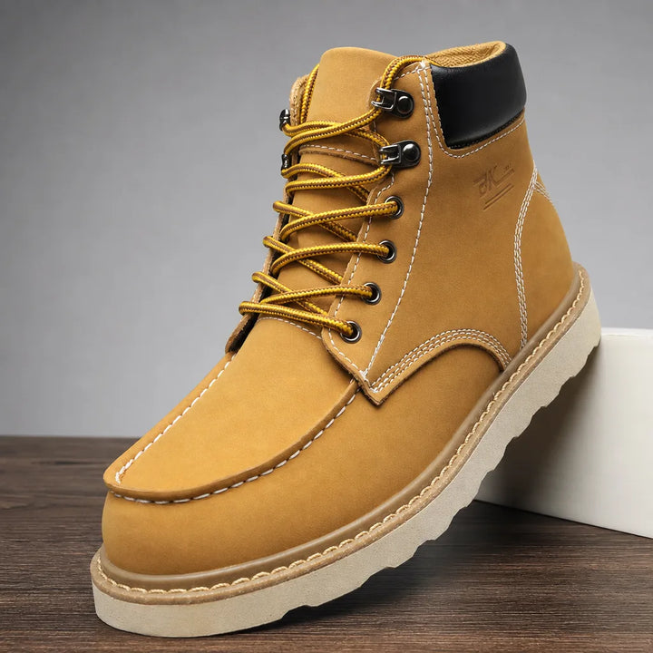 Men's Yellow Alcott Lace Up Work Boots